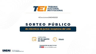 Sorteo público de miembros de juntas receptoras del voto