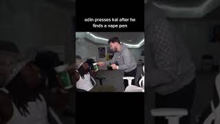 ADIN ROSS PRESSES KAI CENAT ABOUT SMOKING!! (FUNNY MOMENTS) #shorts