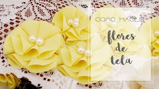 Como hacer flores de tela fácil y rápidas