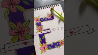 Blooming letter -E💐 #new #art #drawing #youtubeshorts #youtube #trending #love #music #diy #life