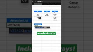 Consolidate Separate Lists in Excel 😎  #shorts #excel #lists #separate #tips #tricks