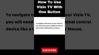 How To Use Vizio TV With One Button #shorts #shortvideo #vizio