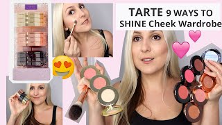 Tarte 9 Ways to Shine Cheek Wardrobe unboxing review ( and try on ) Tarte Holiday 2019