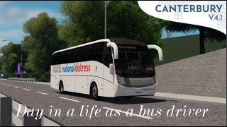 Day in a life as a bus driver (Roblox Canterbury edition)