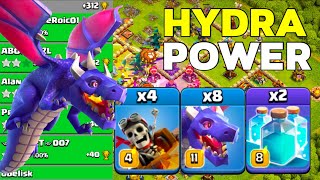 Super Powerful: TH16 Dragon + Dragon Rider Hydra Wrecking Legend League Attacks!