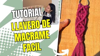 TUTORIAL llavero de macramé fácil para principiantes 🧵