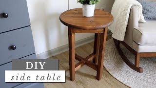 DIY End Table - Modern, Round, & Budget Friendly!