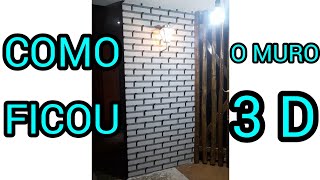 COMO FICOU O MURO 3D DO MEMA FITA