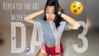 Chloe Ting Flat Stomach Challenge DAY 3. I REPEATED the ABS workout twice 😵