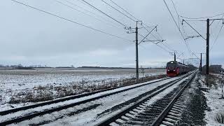 "Пронеслась!" РА3-084 с пригородным поездом Уфа - Стерлитамак