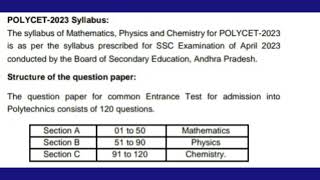 AP POLYCET 2023 #polytechnicentranceexam