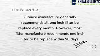 When to replace a Furnace Filter | You Should Know | Knowledge Hvac & Refrigeration Ltd