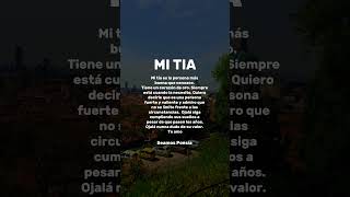 MENSAJE DE AMOR PARA MI TIA / TIA TE AMO