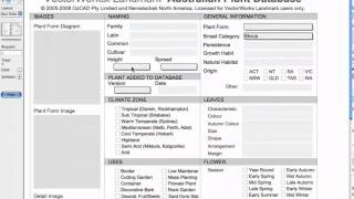 Using the Plant Database Search Feature