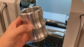 Making a Penholder on a CNC lathe. #shorts