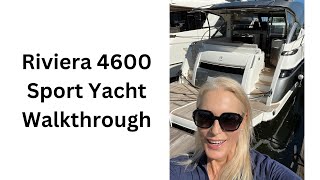 Riviera 4600 Sport Yacht Walkthrough, with Challenges... 😂