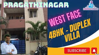 4BHK Duplex Villa For Sale in Pragathinagar | Resale Duplex Villa | Villa For Resale | Triplex Villa