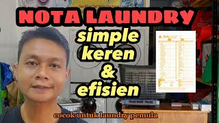 Contoh Desain Nota Laundry Simple, Keren dan Efisien  @rendslaundries22 ​