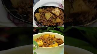 Aloo meethi keema Collab shorts😜 ammi ke khane ||Asma basic cooking vlog||#keema#lunch#yummy