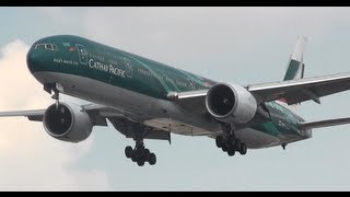 Cathay Pacific ''Asia's World City'' 777-300 Landing at O'Hare