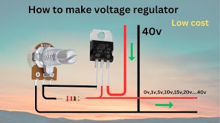 Adjustable  DC voltage regulator/  USING LM 317 #how #viral #foryou