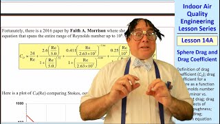 IAQ Engineering Lesson 14A: Sphere Drag and Drag Coefficient