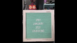 Ipsy Glam Bag Unboxing January 2021