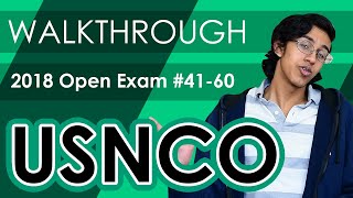 USNCO Walkthrough: 2018 Open Exam 41-60