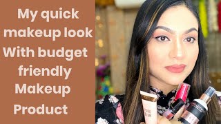 My quick makeup look with budget friendly makeup product ॥