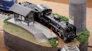 カーブホームのあるミニジオラマを作る / Nゲージ 鉄道模型 / How to make a mini diorama with a curve platform