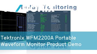 Tektronix WFM2200A Portable Waveform Monitor Product Demo