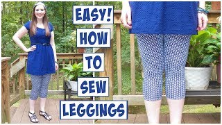 DIY Leggings | How to Sew Leggings without a Pattern | Easy Sewing Projects for Beginners