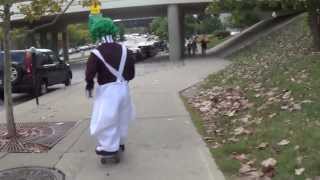 Oompa Loompa Riding Skateboard @ Ohio Comic Con 2013