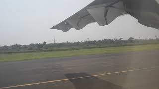 Trujet  flight takeoff from Vijayawada Gannavaram Airport - ATR-72