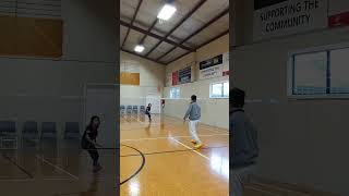 #shorts A lovely badminton rally by 10yrs Mei Linh vs Dad