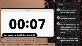 Ka-Hearties Virtual Office March 30 Pomodoro Sessions | Work or Study with me