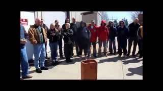 The sound of a masonry flue tile in a chimney fire