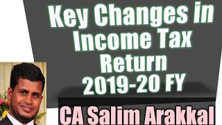 Major ChANgEs in INcome Tax ForMs Financial Year 2019-2020