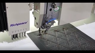 Cnc leather sewing perforation and embroidery machine for unique & luxury car seat cover