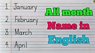 || Months Name in English || January February || #Bajrangenglishclasses ||