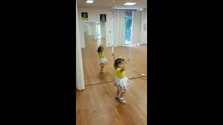 Getting ready for dance classes at one and a half years old