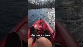 RACING A STORM IN A HOBIE Kayak!!