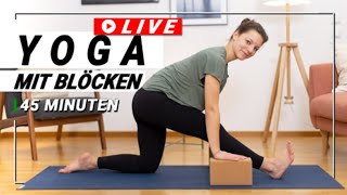 Yoga Flow LIVE  - Yoga mit Blöcken - Ganzkörperflow - ca. 45 Min