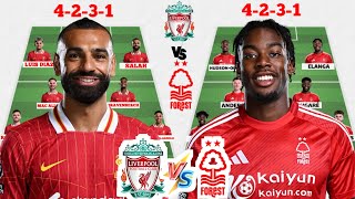 🚨 LIVERPOOL VS NOTTINGHAM FOREST HEAD TO HEAD POTENTIAL STARTING LINE UP 🔥 EPL 2024/2025💥