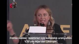 İtalyan siyasetçi Giorgia Meloni Fransa'nın, Afrika Kıtasını yüzyıllarca nasıl sömürdüğünü anlattı.