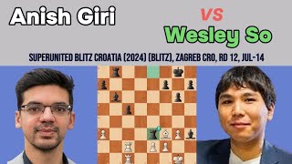 Anish Giri vs Wesley So – SuperUnited Blitz Croatia 2024 – Victory in the English Opening