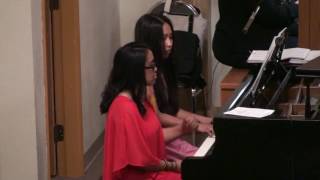 "There's a Fountain" Piano Duet by April & Hannah