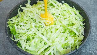 Cabbage, Rice with eggs tastes better than pizza! Simple, easy and delicious! Cabbage recipes!