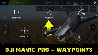 DJI MAVIC PRO WAYPOINTS MISSION