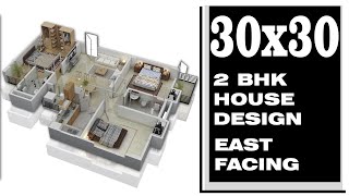 30X30 2BHK  EAST Final by Concept Point Architect & Interior.